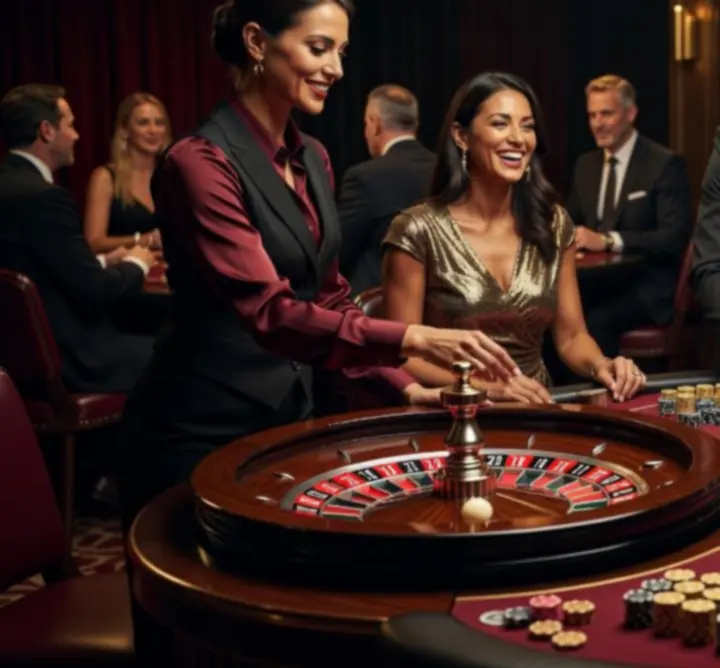 Ruletka eventowa i blackjack na elegancznym evencie firmowym