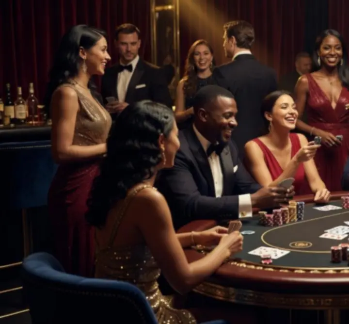 Stylowa integracja premium z eleganckim stołem pokerowym