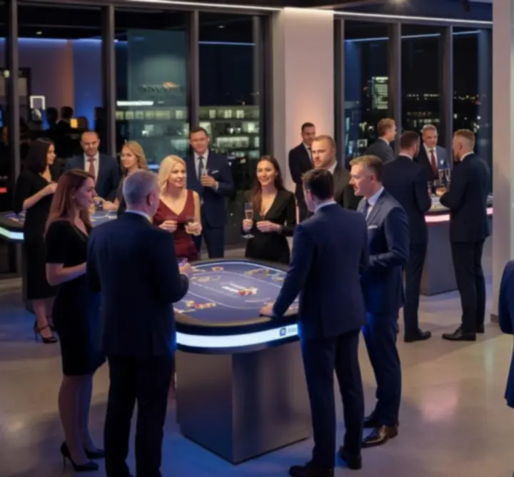 Udany, elegancki event biznesowy zorganizowany w klimacie casino