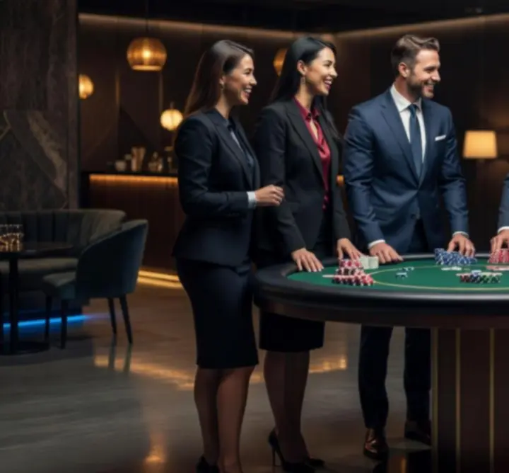Zespół Venue Fusion Club podczas ekskluzywnego eventu casino night